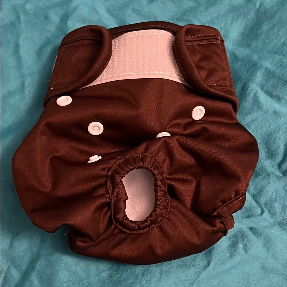 PET SOFT REUSABLE 🐶 BROWN PUPPY/DOG DIAPER SMALL